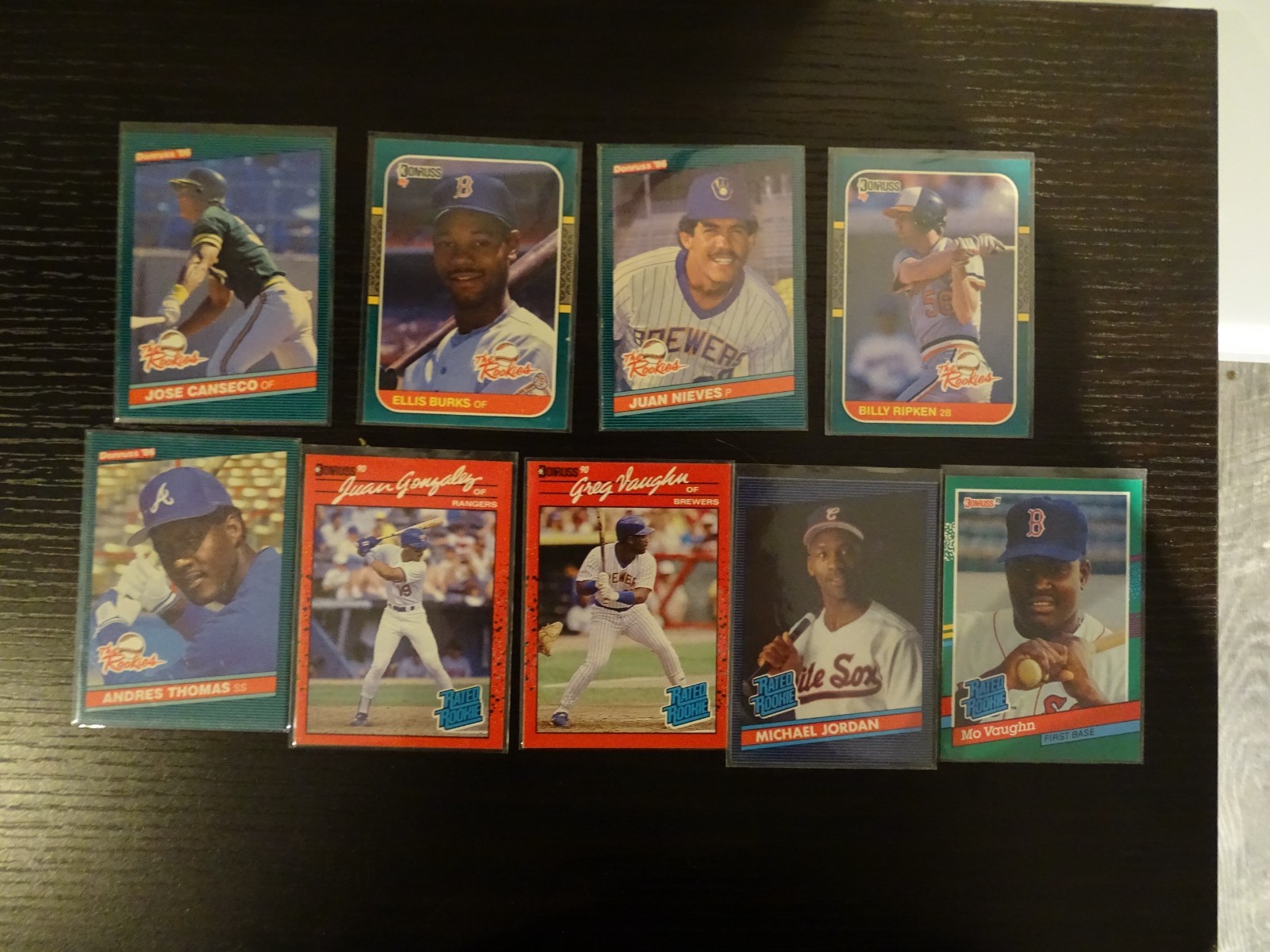 Various Baseball (9) cards HOF and rookies MINT