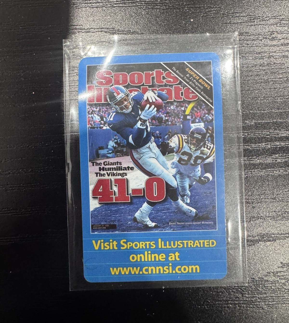 Sports Illustrated 2002 Sports Events Calendar Amani Toomer Insert 10SIDF
