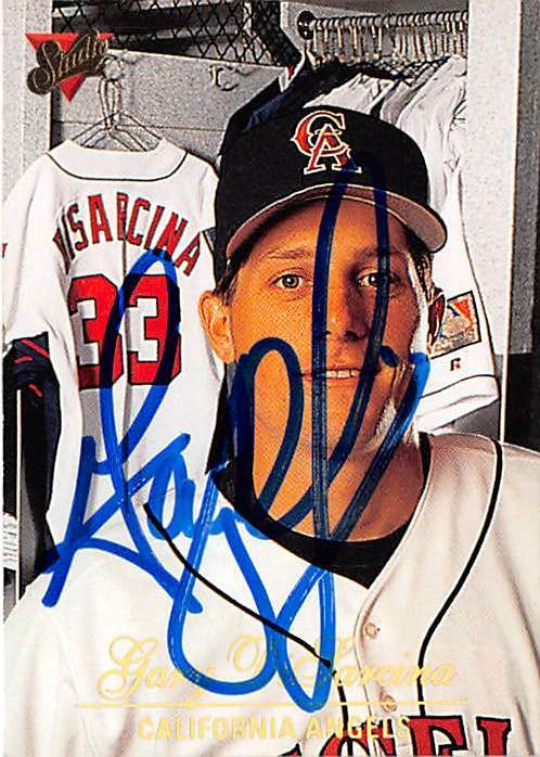 Gary Disarcina autographed baseball card (Angels) 1994 Donruss Studio #10