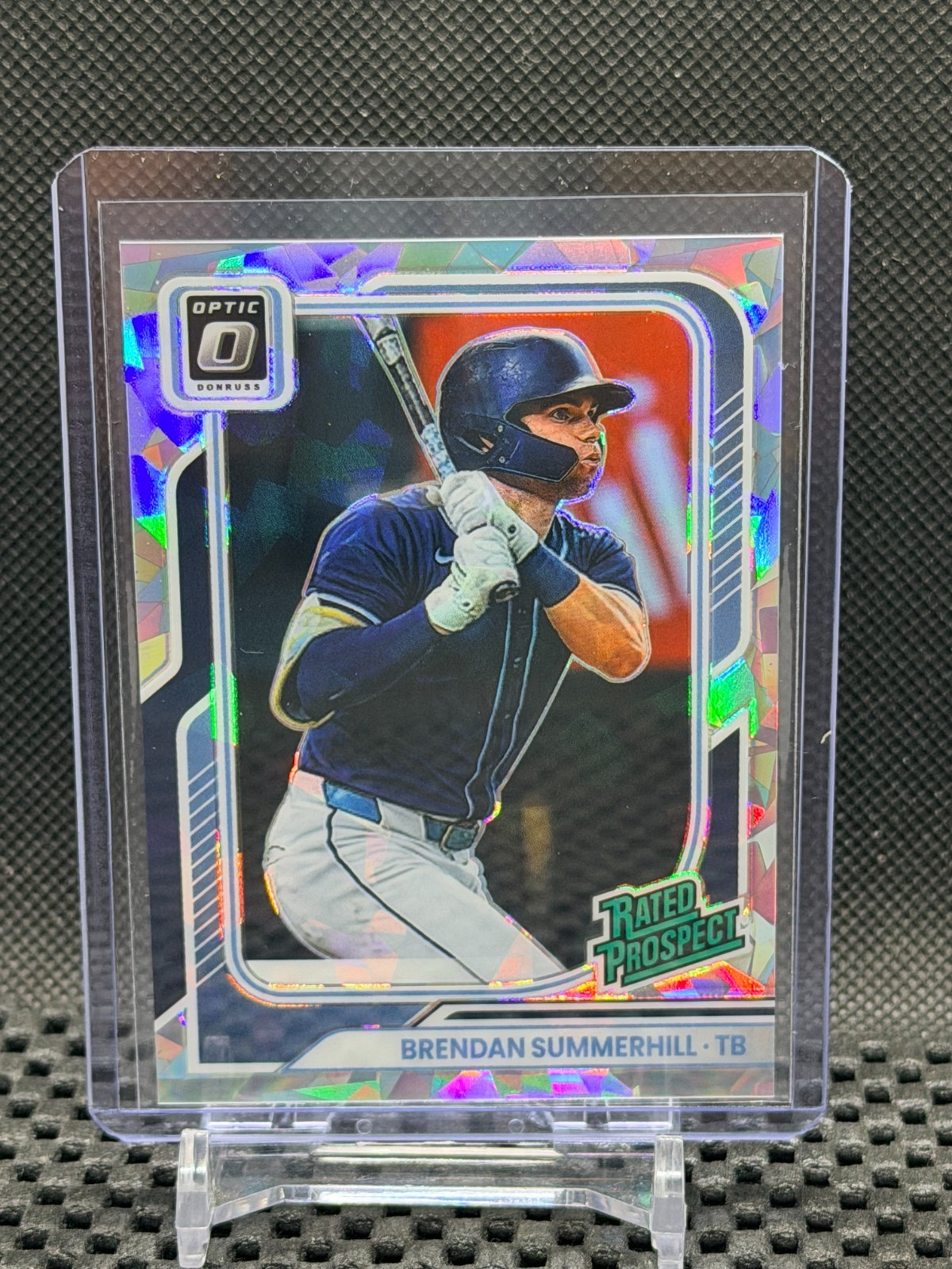 Brendan Summerhill 2026 Donruss Optic Rated Prospect Cracked Ice #6/25 #173 Rays