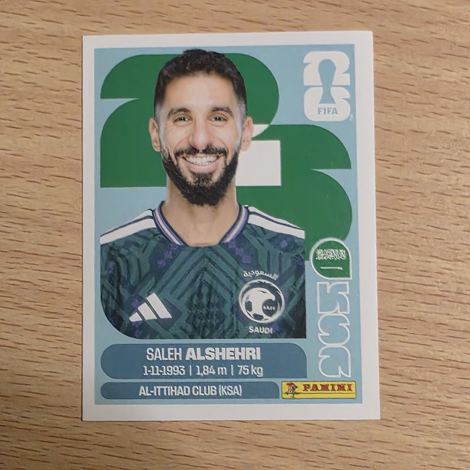 2026 Panini FIFA World Cup Sticker Saleh Alshehri #KSA 19 Saudi Arabia