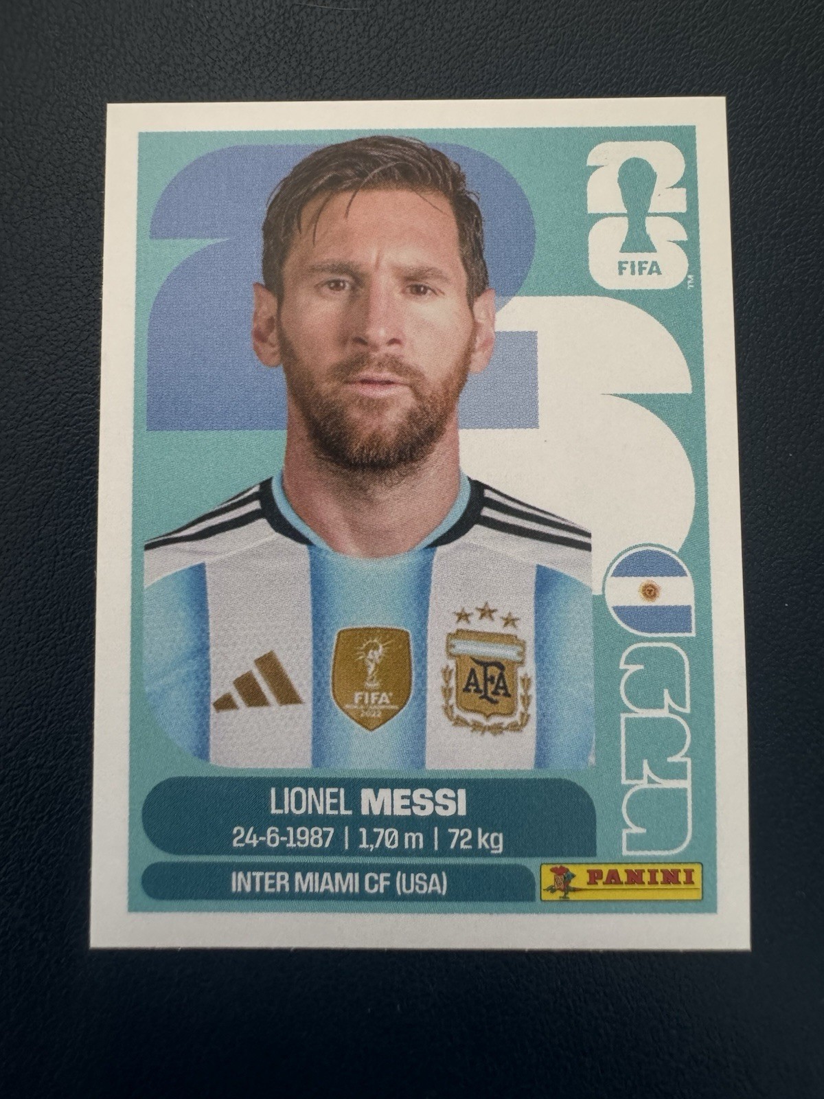 Lionel Messi 2026 Panini FIFA World Cup Parallel Sticker ARG 17