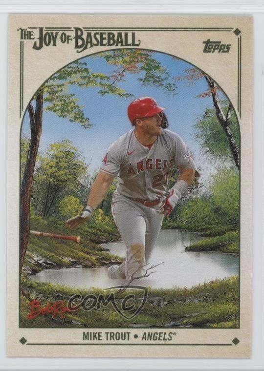 2023 Topps X Bob Ross The Joy of Baseball Mike Trout #80 14lm