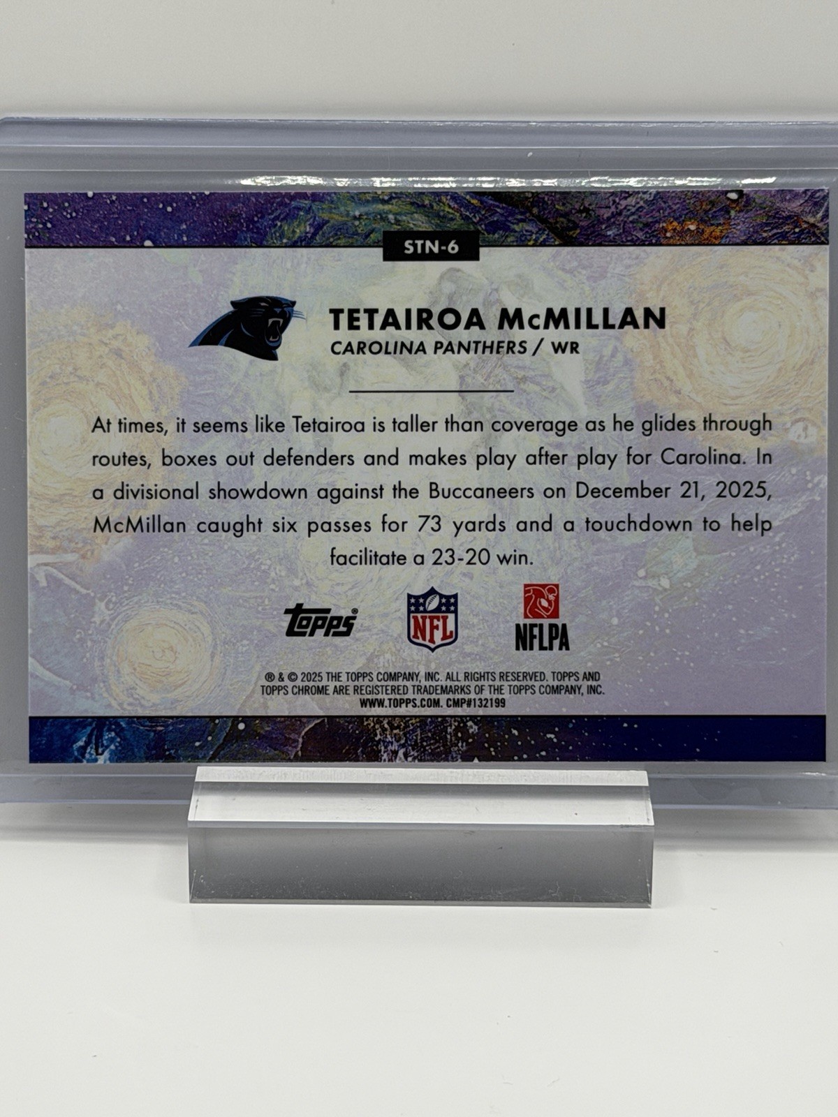 🔥💎 2025 Topps Chrome Cosmic -Stars In The Night- Tetairoa McMillan #STN-6 (RC)