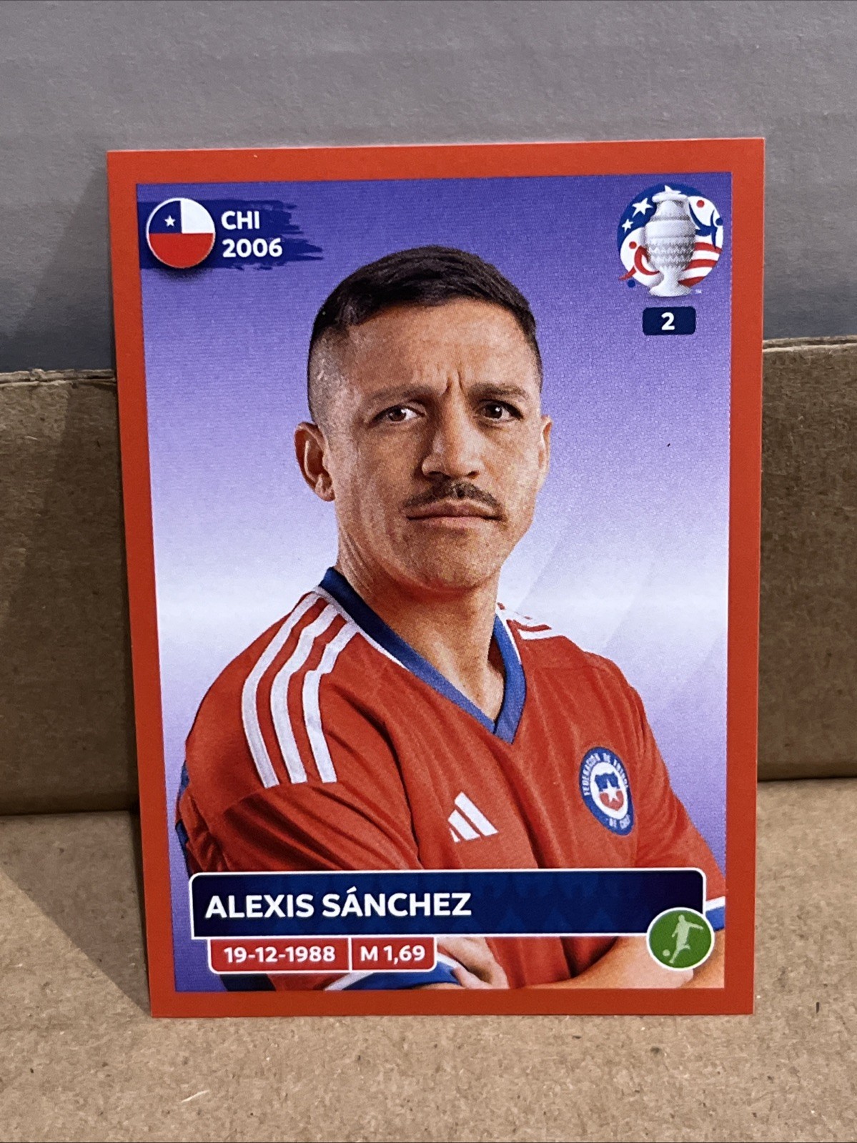 Copa America 2024 Panini Conmebol Sticker Red Parallel Alexis Sanchez #CHI21
