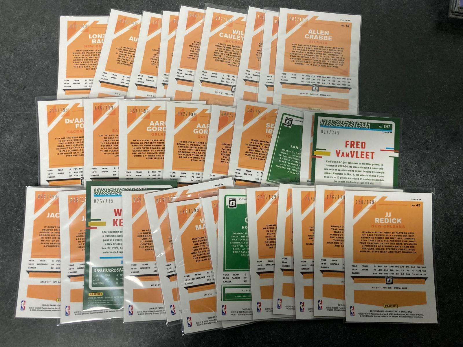 2019-21 Donruss Optic Basketball Inserts Parallel Cards – Choose – Free Shipping