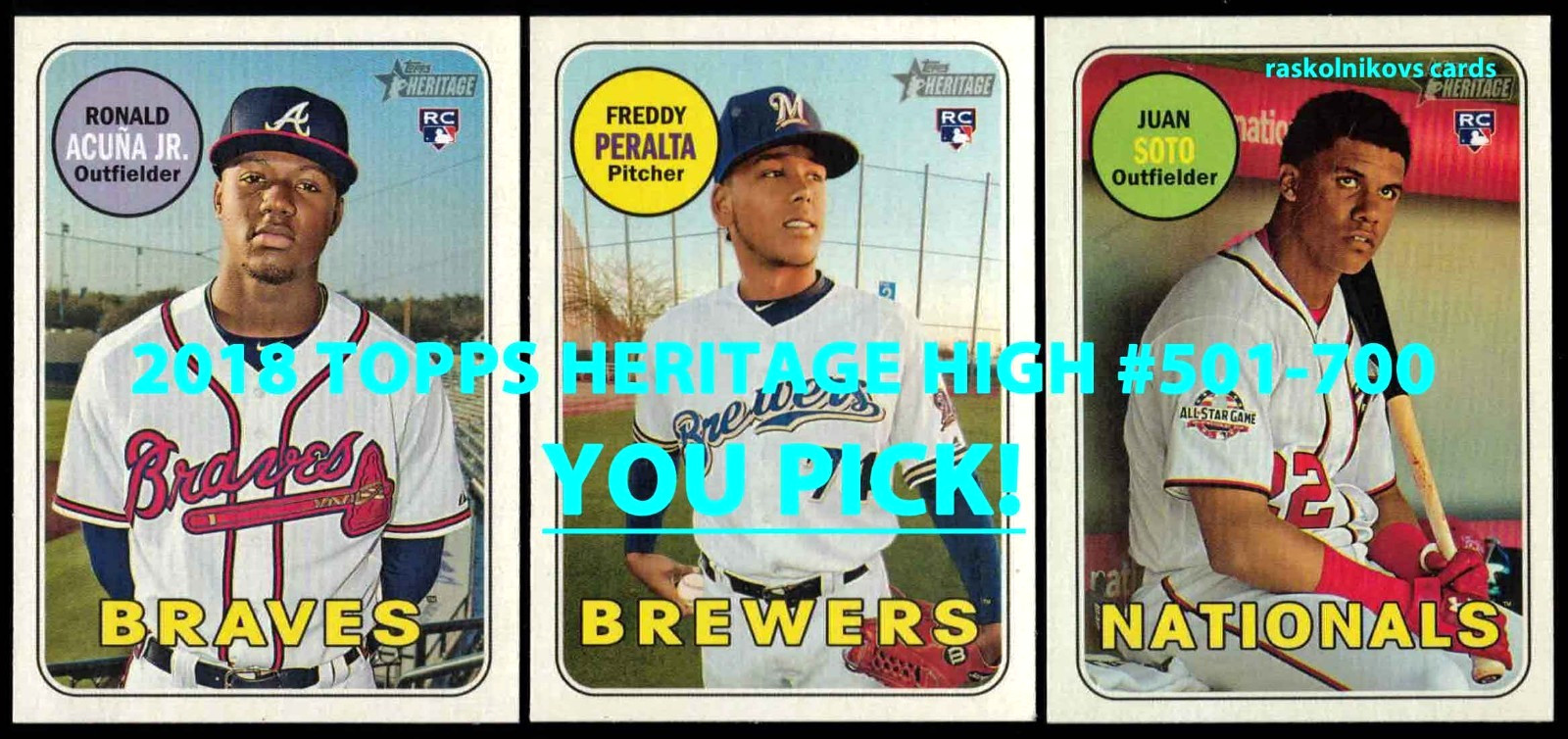 2018 TOPPS Heritage High #501-700 Your Choice $2 or 2 Card Minimum YOU PICK!