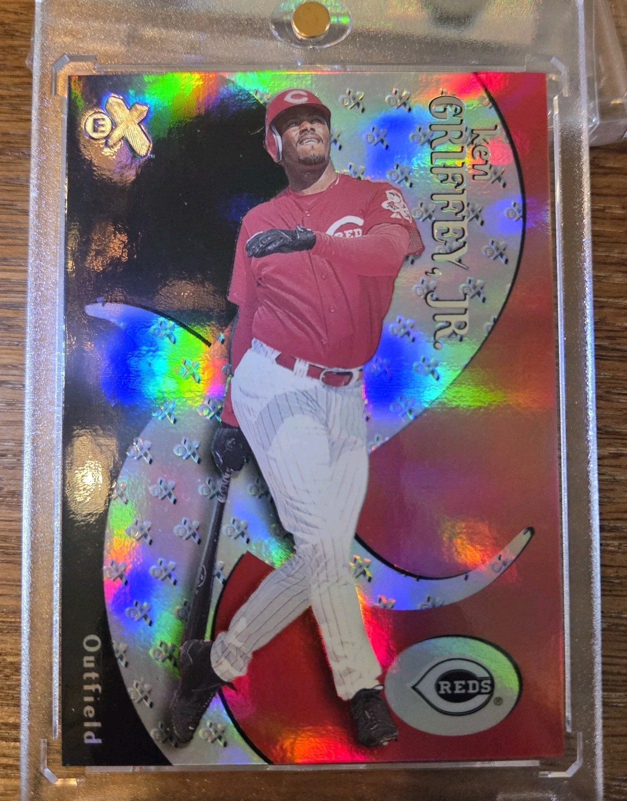 Stunning! 🔥 2000 Skybox E-X KEN GRIFFEY JR HOLO FOIL REFRACTOR CINCINNATI REDS