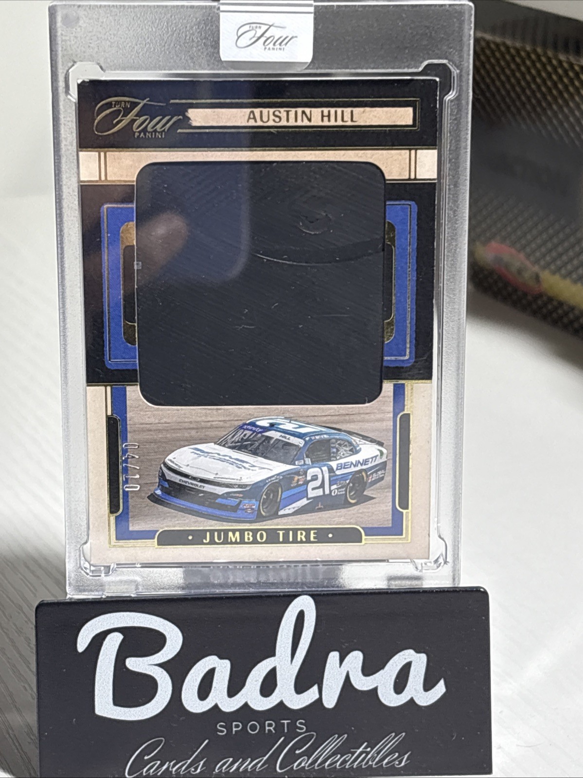 2025 Panini Turn 4 Racing – Austin Hill (MEM) Jumbo Tire Swatches Gold /10 🔥