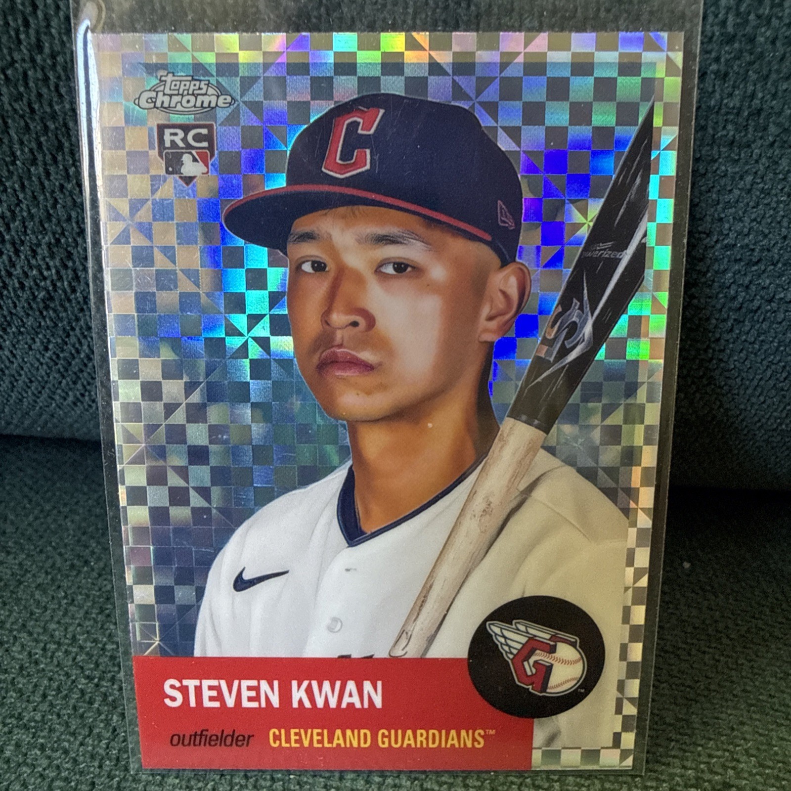 2022 Topps Chrome Platinum Anniversary – Steven Kwan #65 X-Fractor (RC) CLE 🔥