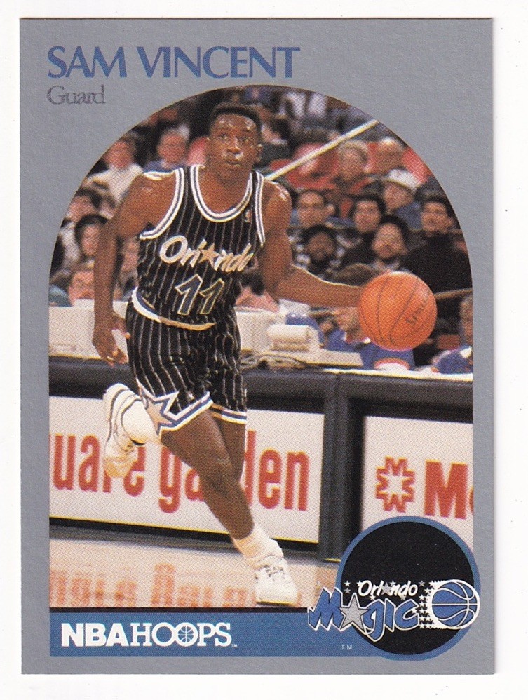 1990-91 NBA Hoops #223B Sam Vincent Corrected Orlando Magic