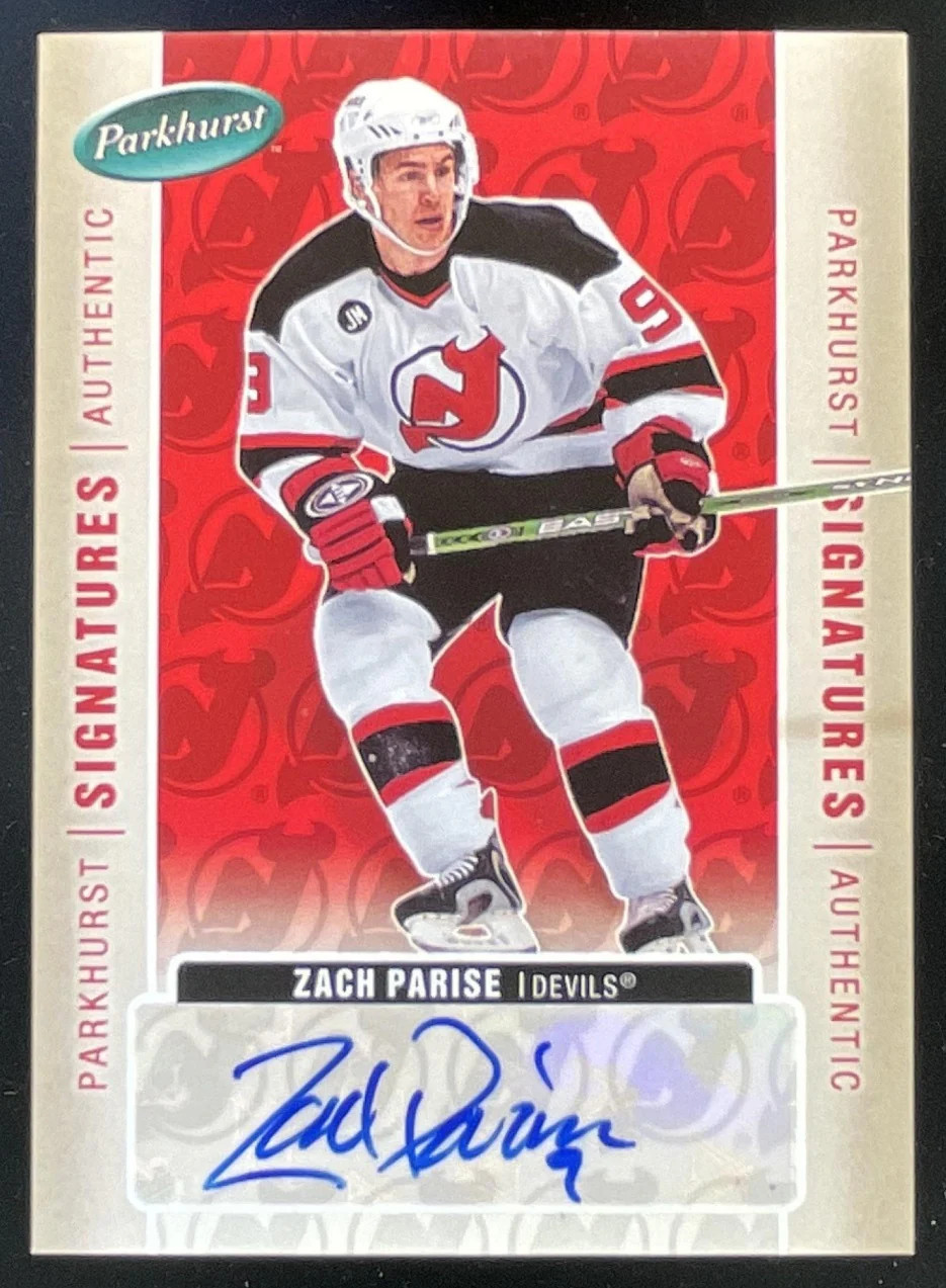 2005 Parkhurst Authentic Signatures #ZP Zach Parise Autograph Auto