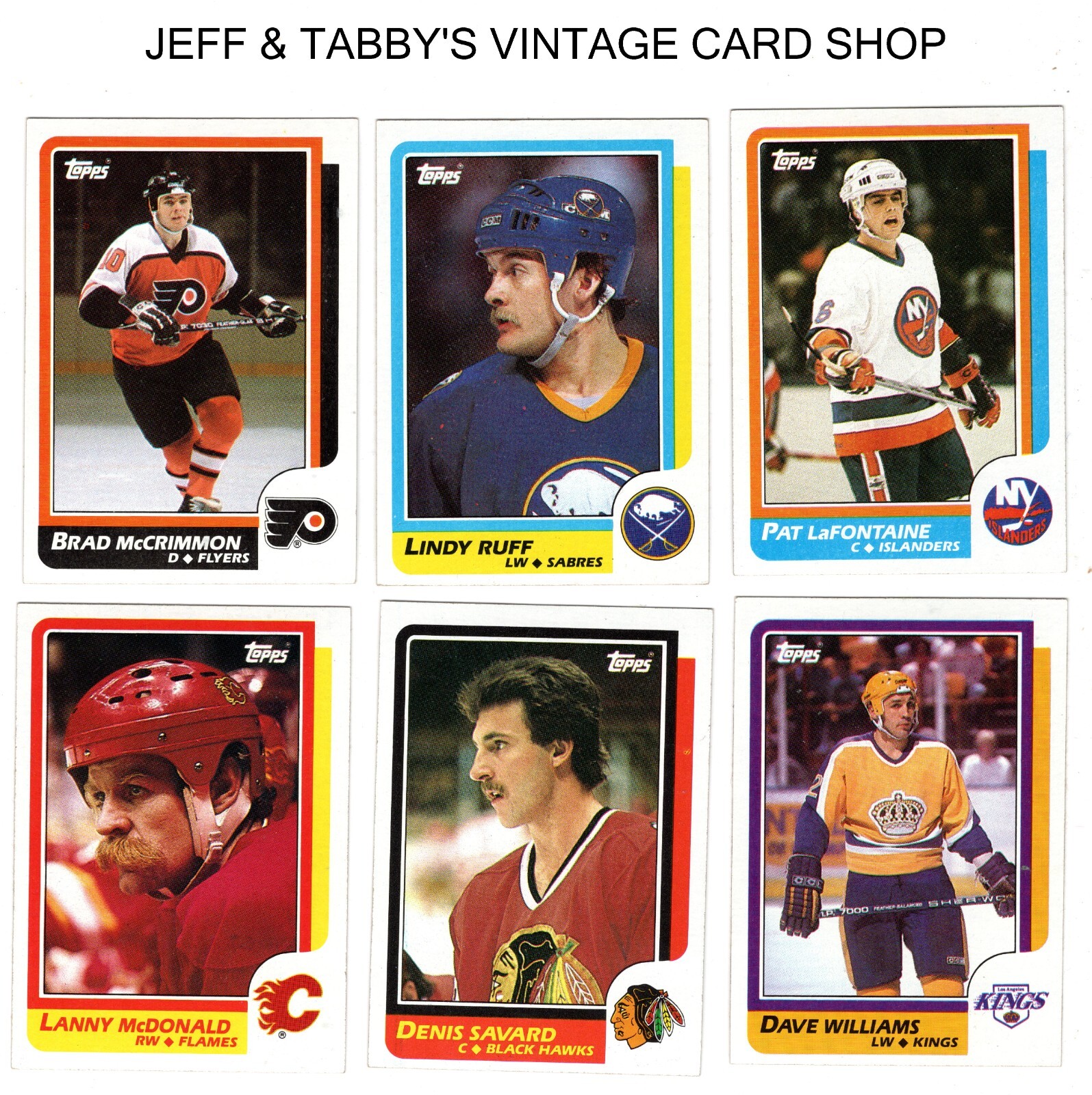 1986-87 TOPPS HOCKEY 1 TO 198 / SEE DROP DOWN MENU FOR CARD YOU WILL RECEIVE