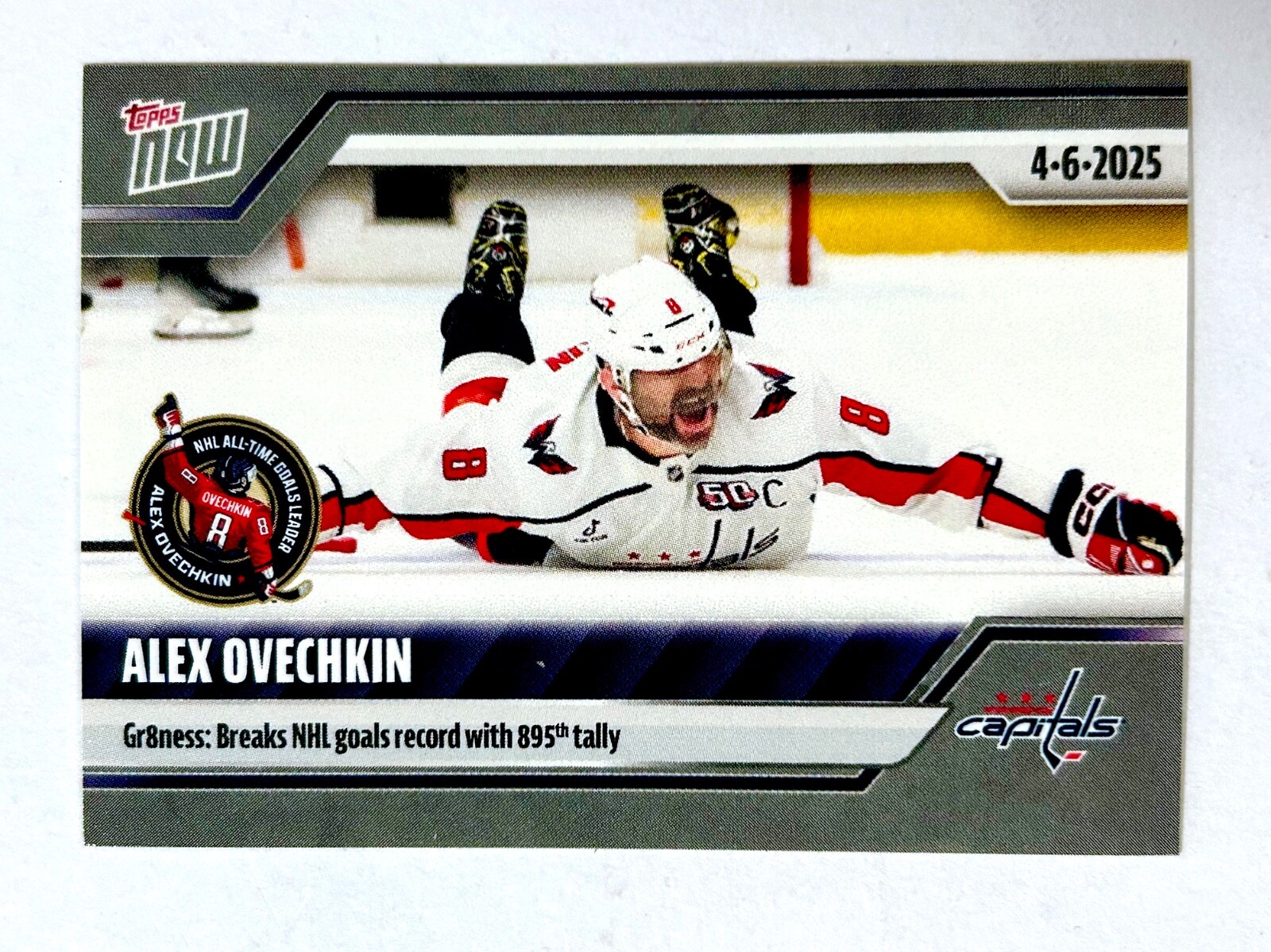 2024-25 Topps Now NHL – ALEX OVECHKIN #154 Sticker – Washington CAPITALS
