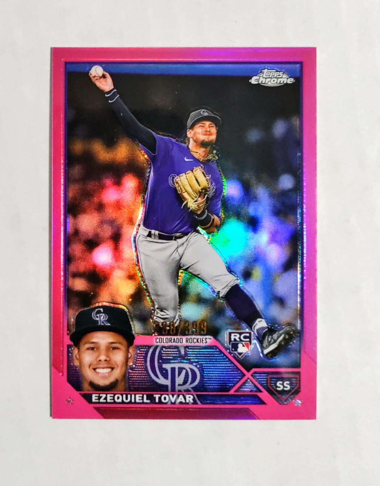 Ezequiel Tovar 2023 Topps Chrome RC #106 Rookie Magenta REFRACTOR 280/399 z6