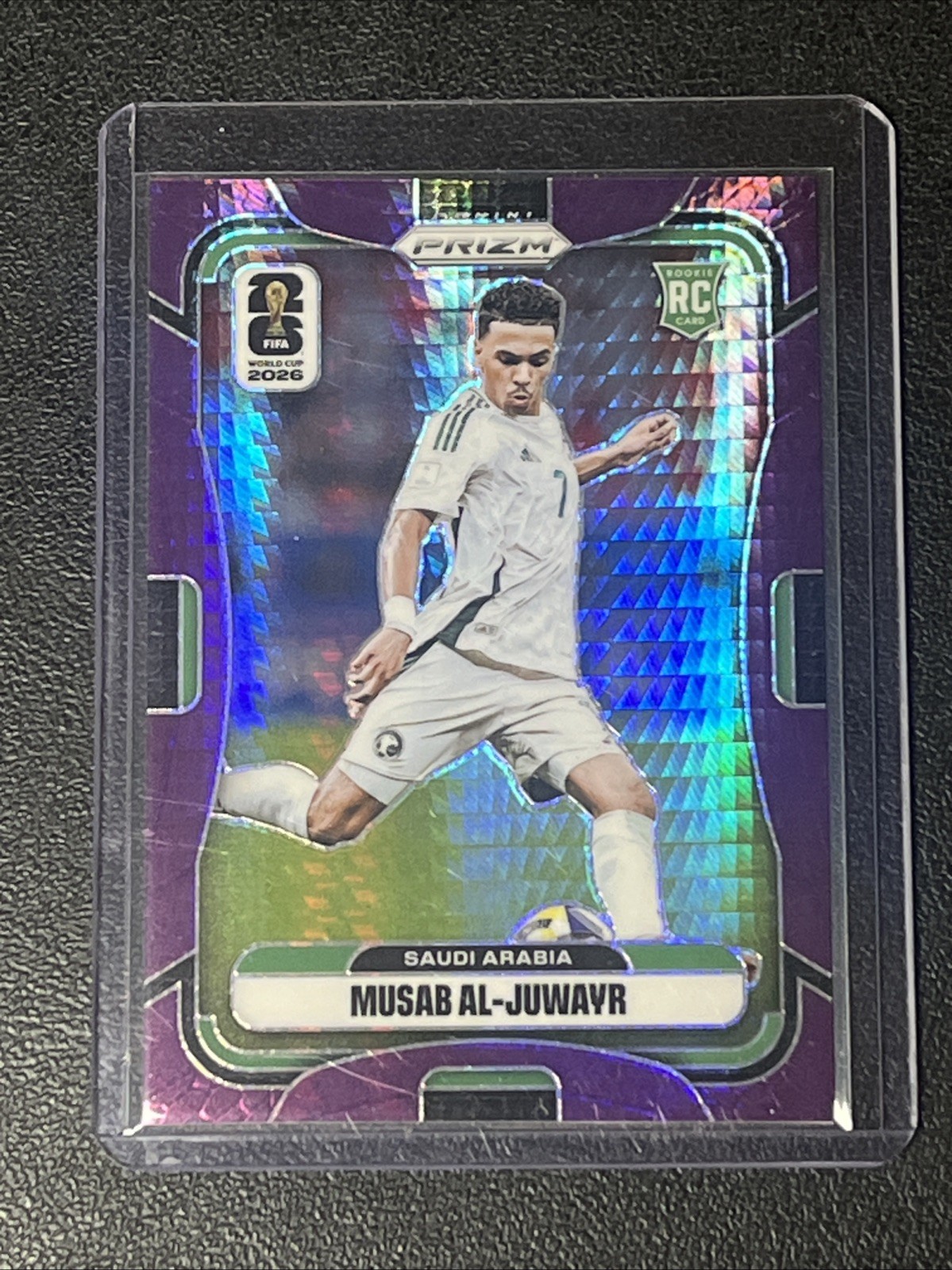 2026 Panini Prizm World Cup Musab Al-Juwayr Purple Hyper /299 Saudi Arabia