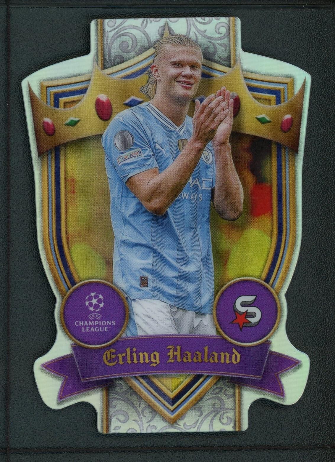 2024 ERLING HAALAND TOPPS UEFA CHAMPIONS LEAGUE DIE-CUT SUPERSTARS