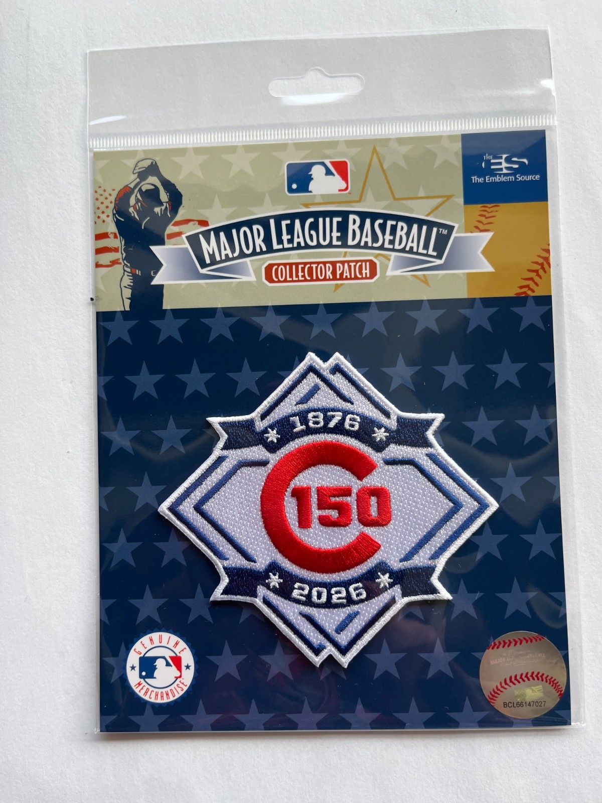 CHICAGO CUBS 150TH ANNIVERSARY PATCH EMBROIDERED WRIGLEY FIELD WORLD SERIES 2016
