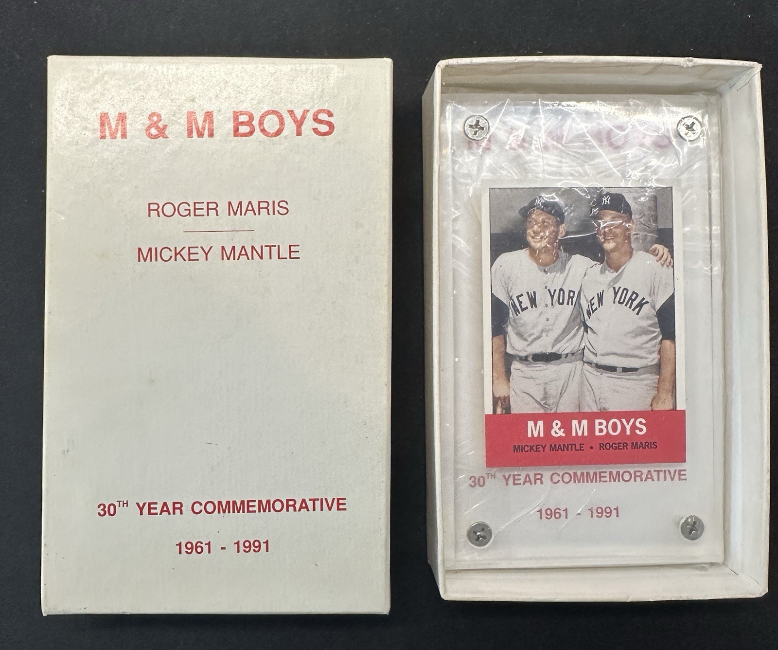 M & M Boys Mickey Mantle Roger Maris 1991 Acme Reproductions 2167 /6100 NEW