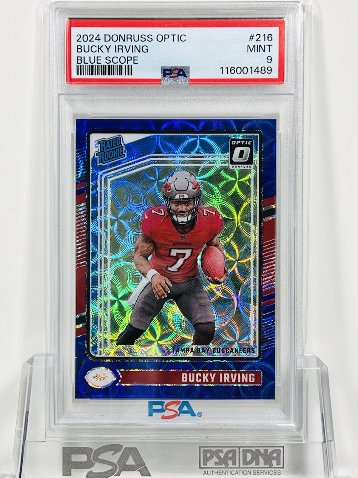 2024 Donruss Optic Bucky Irving Rated Rookie Blue Scope Prizm PSA 9