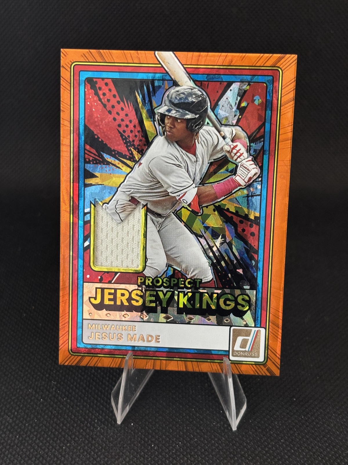 2026 Donruss #PJK-JM Jesus Made Prospect Jersey Kings Orange Ice