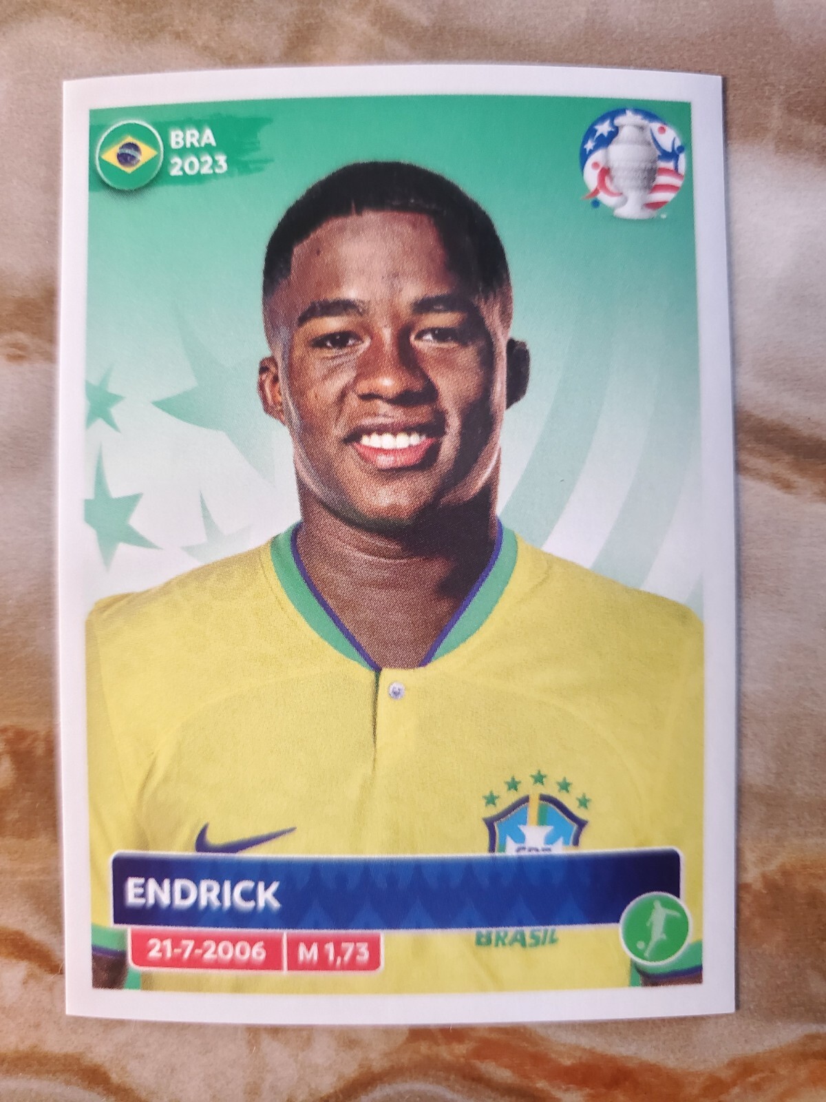 Endrick #BRA22 Rookie Brazil -LATIN Version – Panini Copa America 2024