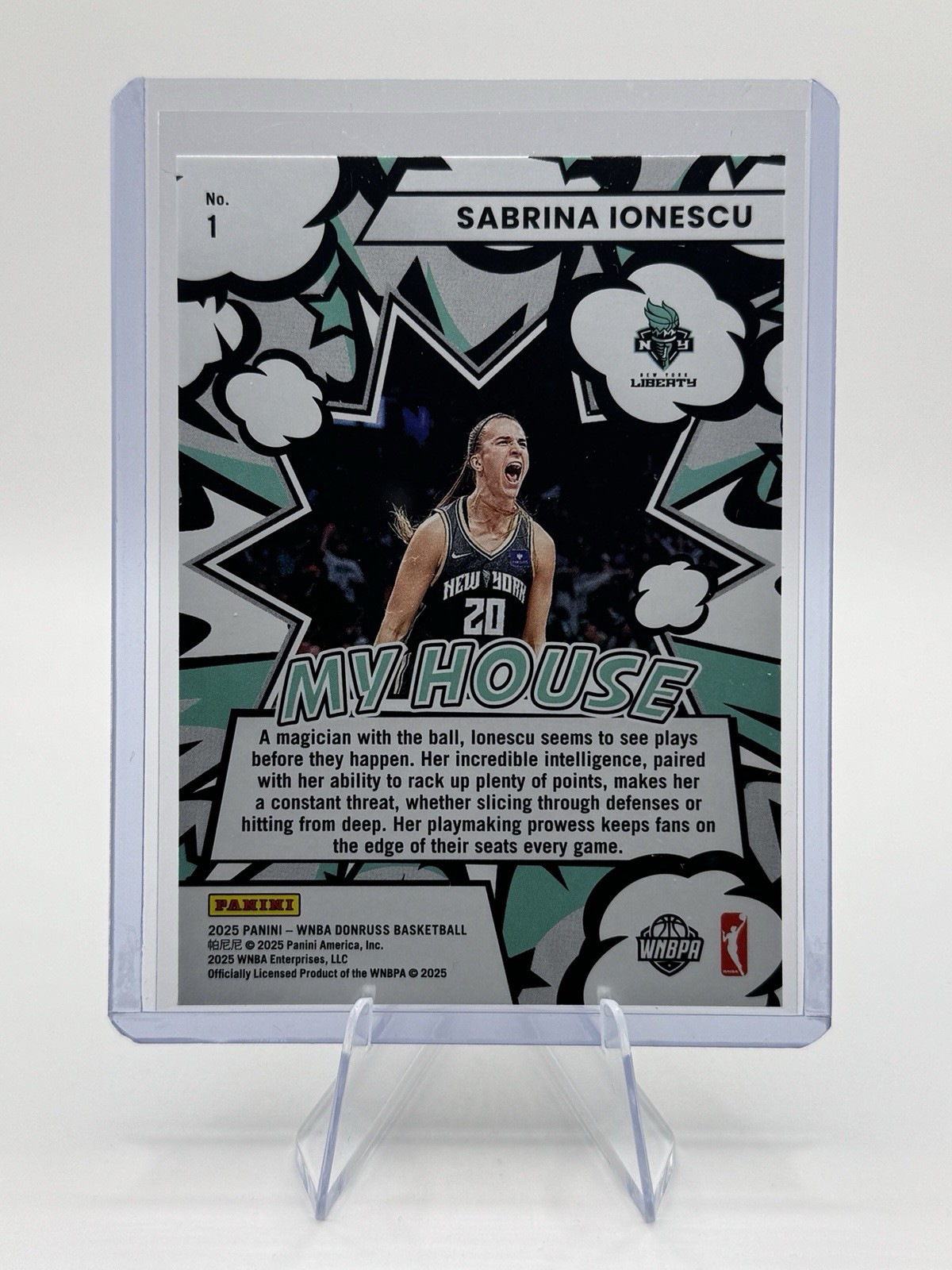 🏠 2025 WNBA Panini Donruss – Sabrina Ionescu #1 My House – New York Liberty