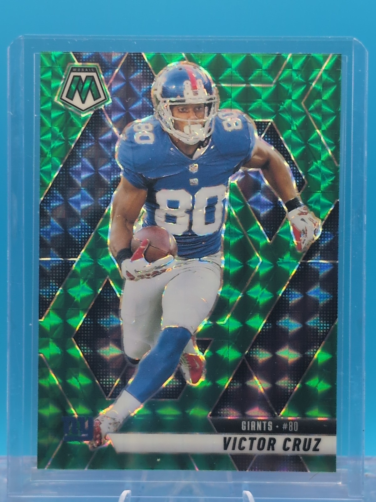 Victor Cruz Green Prizm 2025 Panini Mosaic #123 Giants