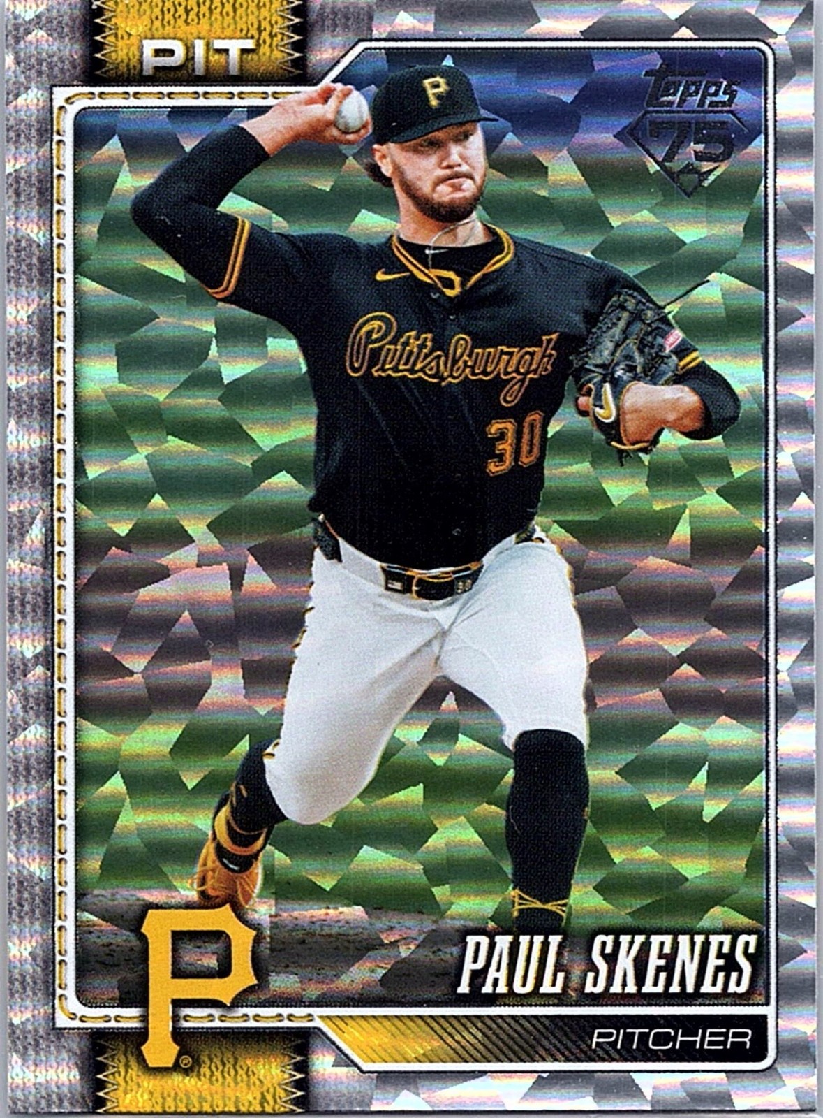 2026 Topps Series 1 PAUL SKENES #100 Silver Cracked Foil Pirates
