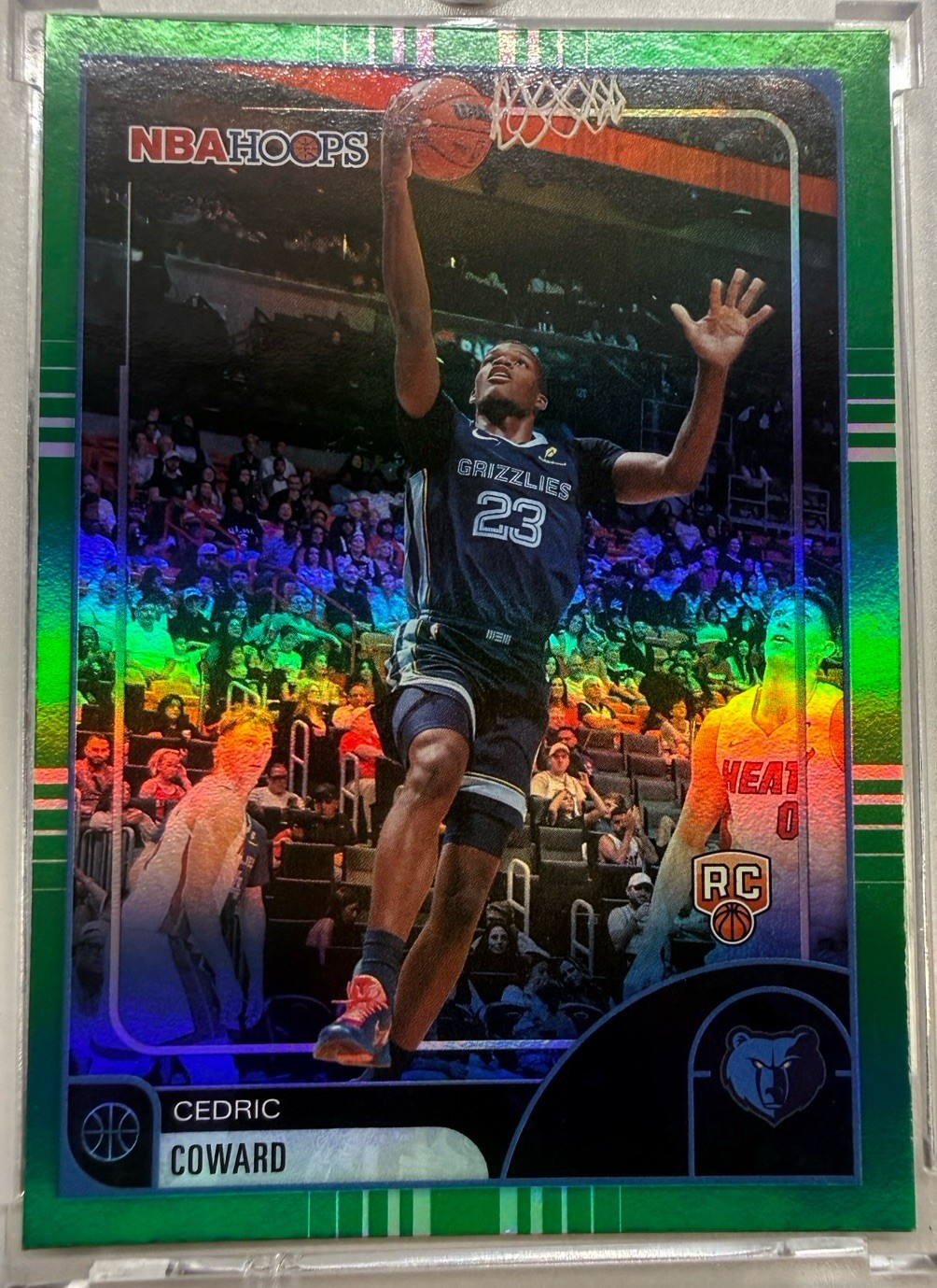 CEDRIC COWARD SP GREEN STRIPE REFRACTOR INVESTMENT CARD