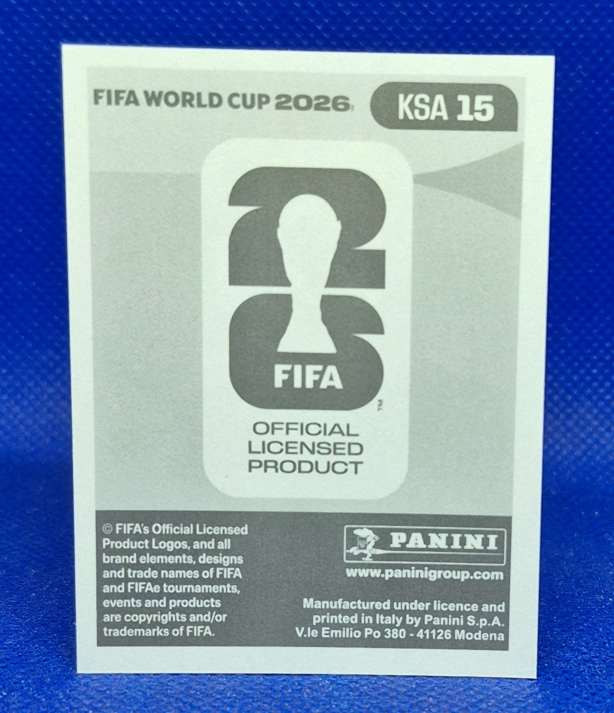 2026 Panini FIFA World Cup Sticker Marwan Alsahafi #KSA 15 – Saudi Arabia
