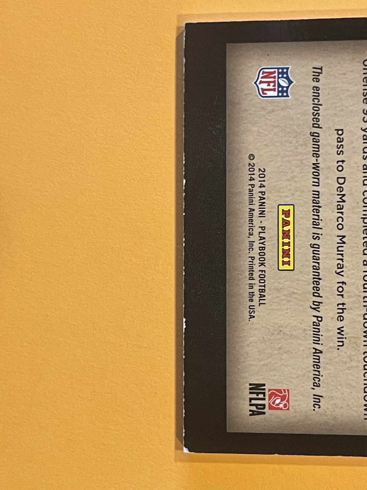 2014 Panini Playbook Armory Booklet Game Used Patch Tony Romo #16/25