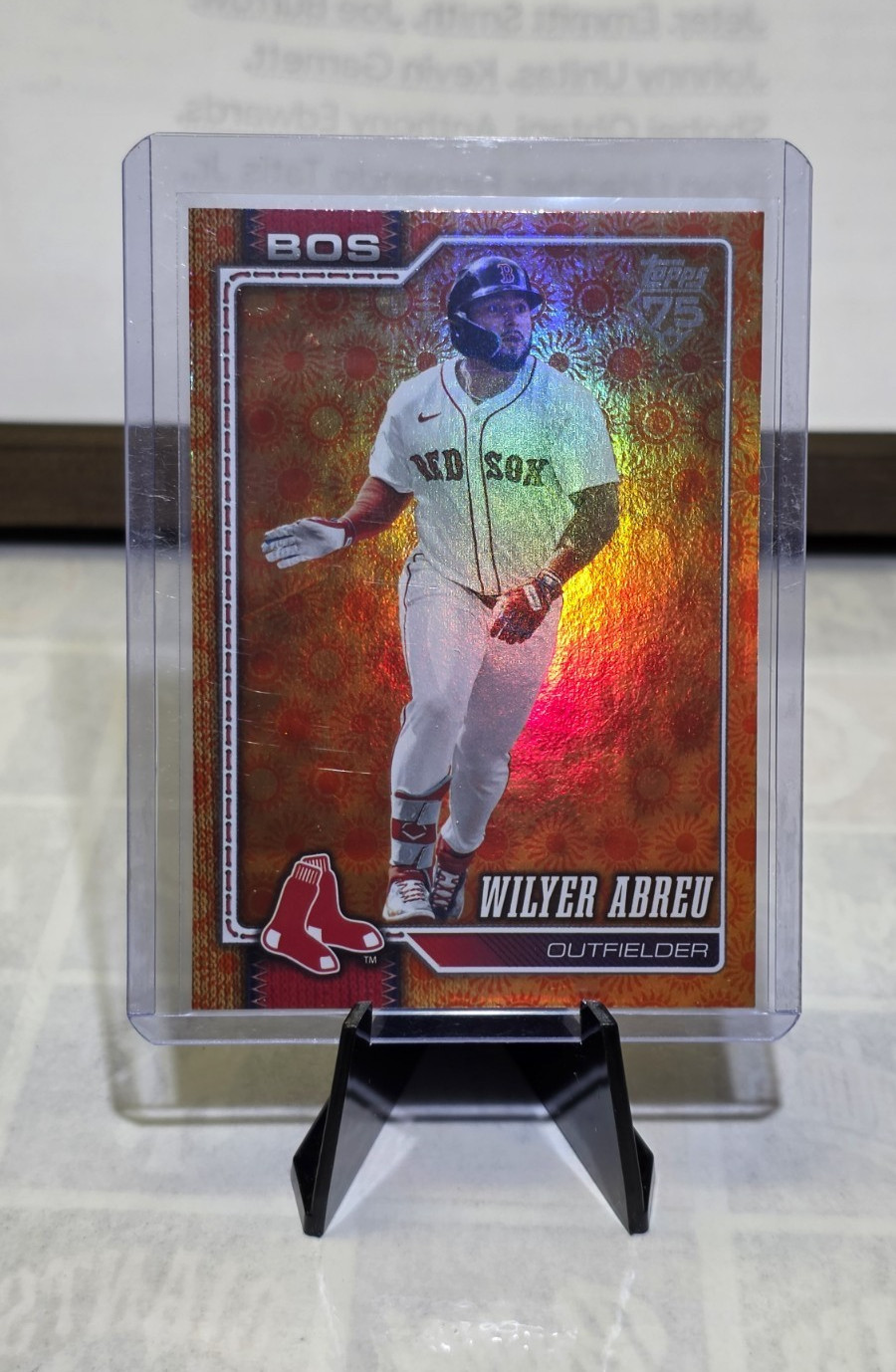 2026 Topps Series 2 Orange Sun Foil Wilyer Abreu# 677 – Boston Red Sox