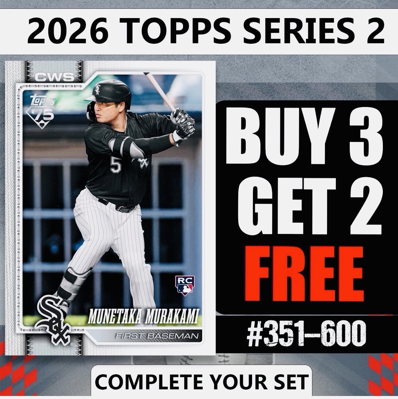 2026 Topps Series 2 Baseball Singles #351-600 You Pick Complete Your Set