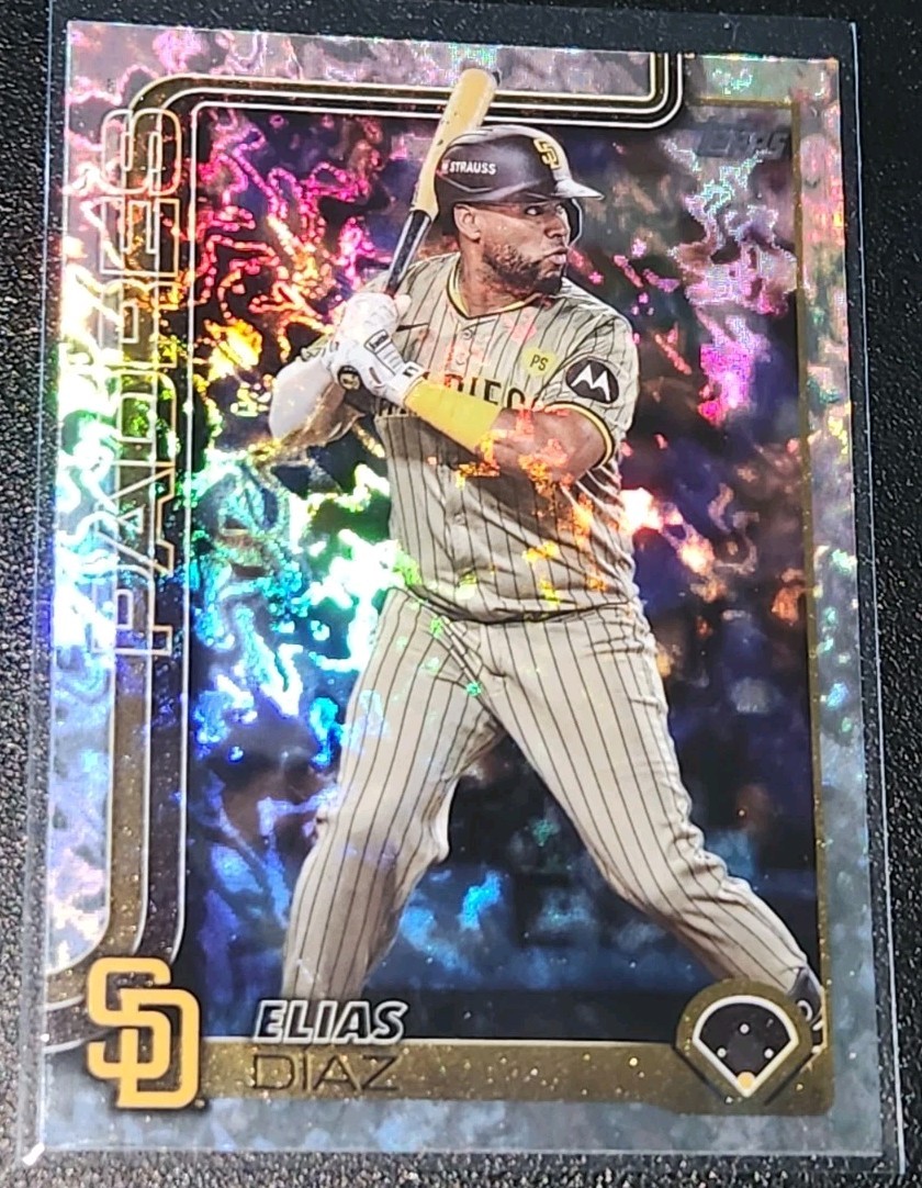 2025 Topps #501 Elias Diaz Foilboard Hobby Set Exclusive /417 San Diego Padres
