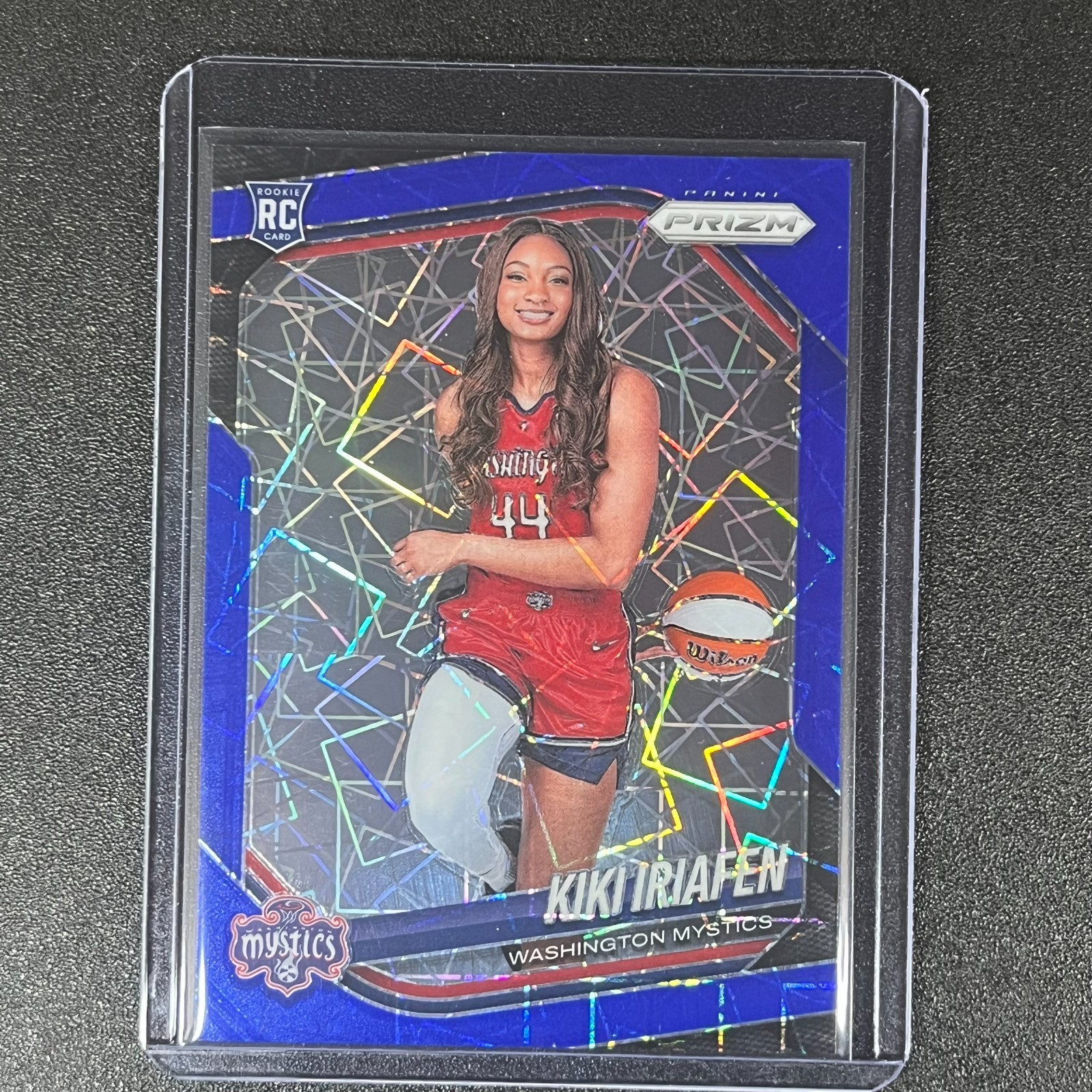 WNBA Panini Prizm 2025 Kiki Iriafen #149 Blue Lazer Rookie