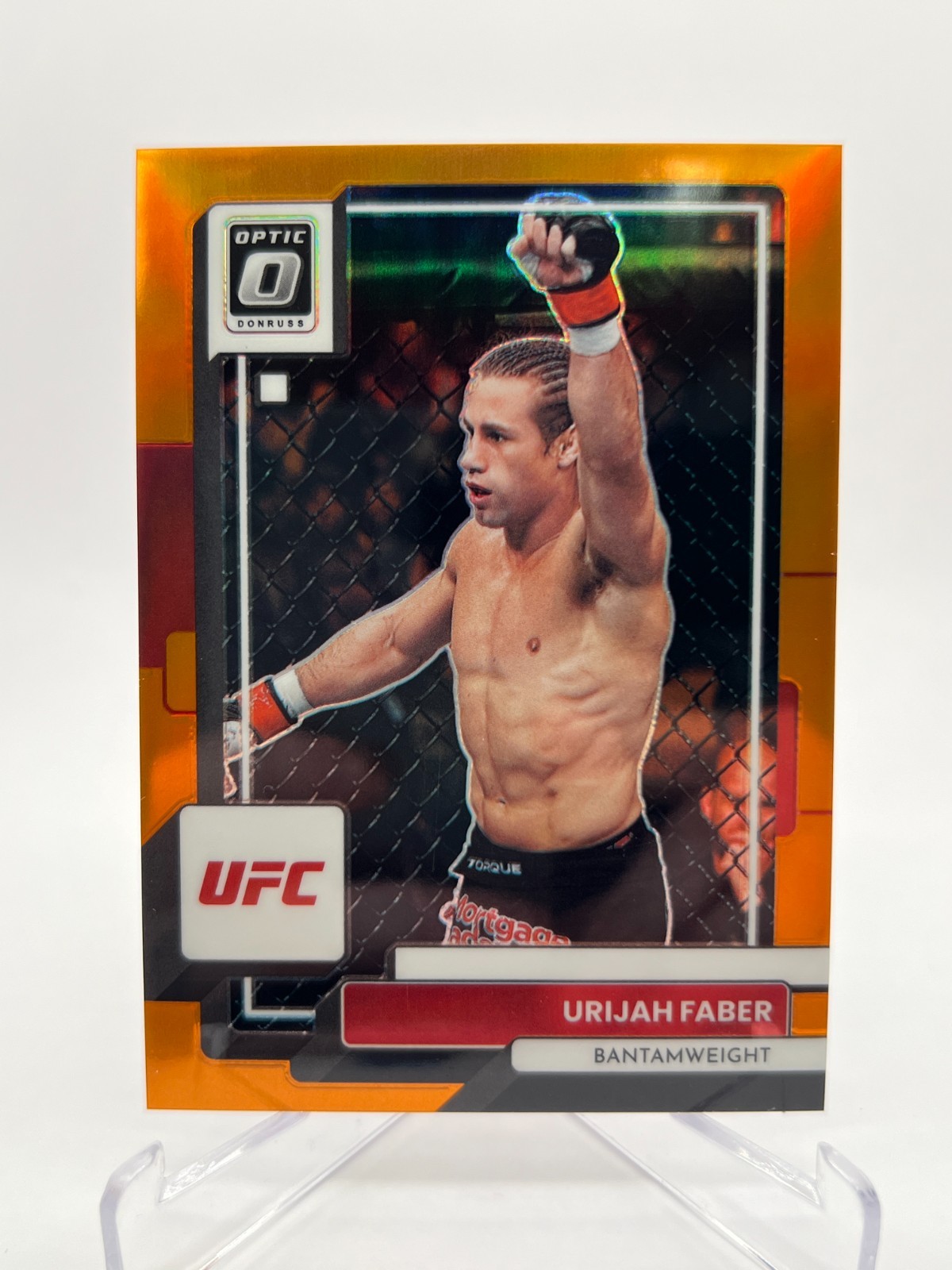 2023 PANINI DONRUSS OPTIC UFC URIJAH FABER 10/49 ORANGE PRIZM NO. 26