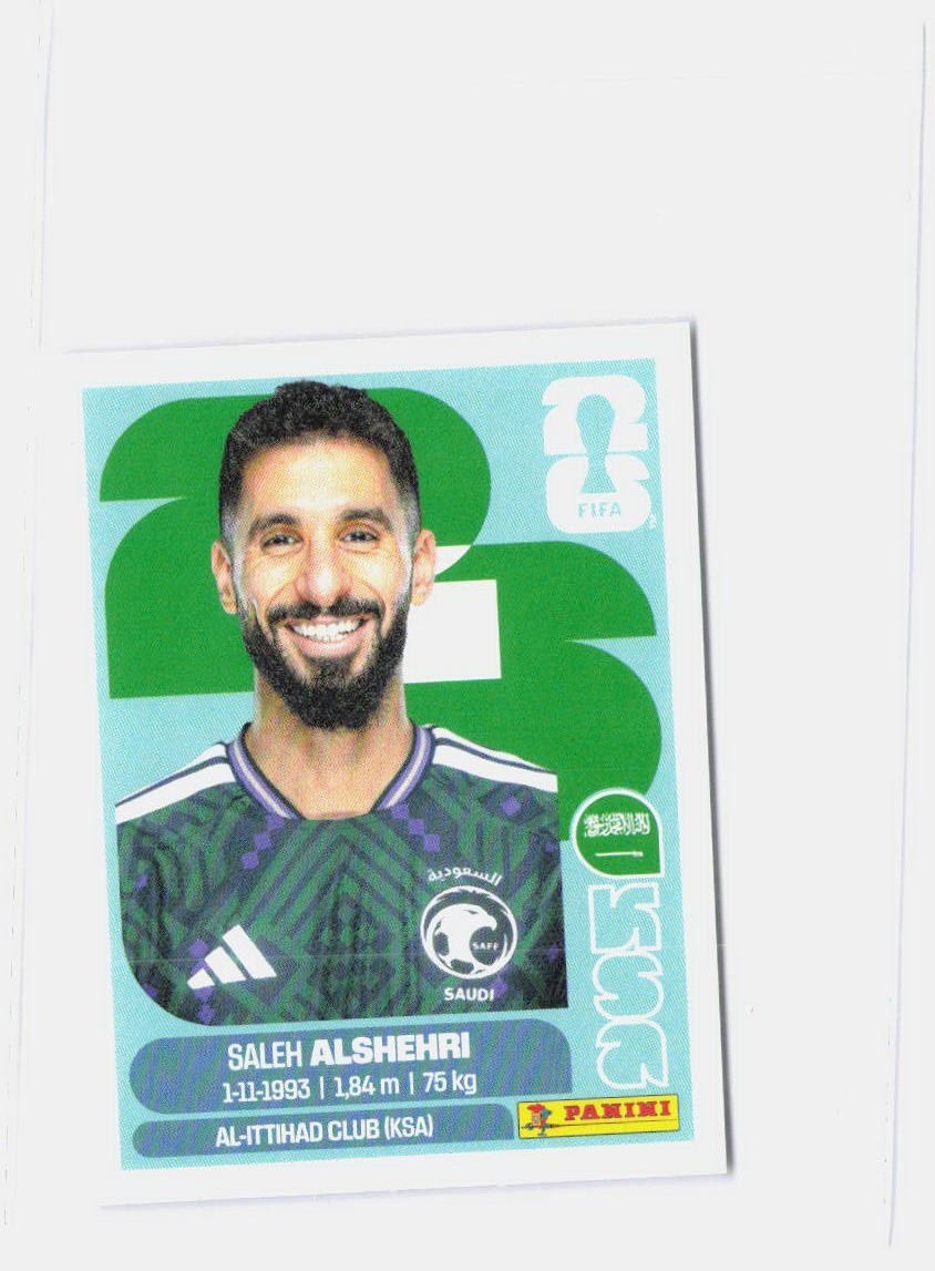 2026 Panini FIFA World Cup Stickers #KSA19 Saleh Al-Shehri