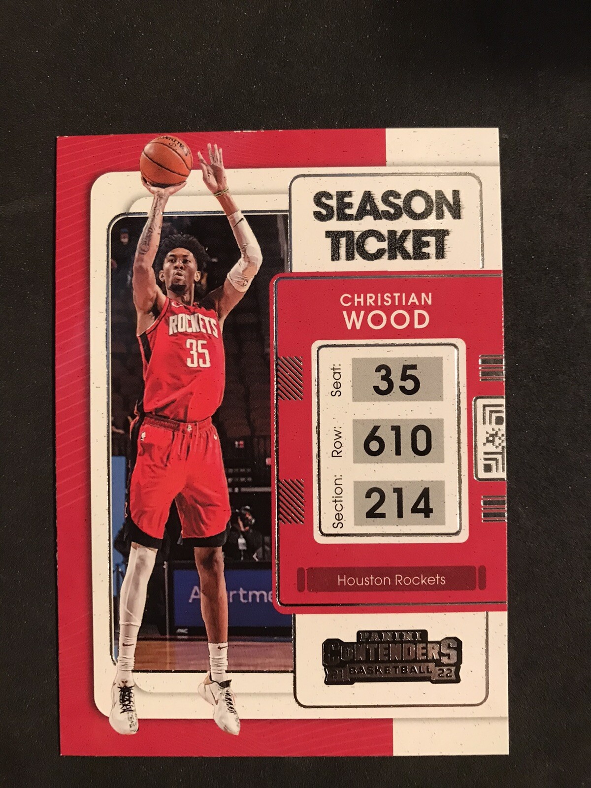 2021-22 CONTENDERS SEASON TICKET – #80 – Christian Wood- Houston Rockets