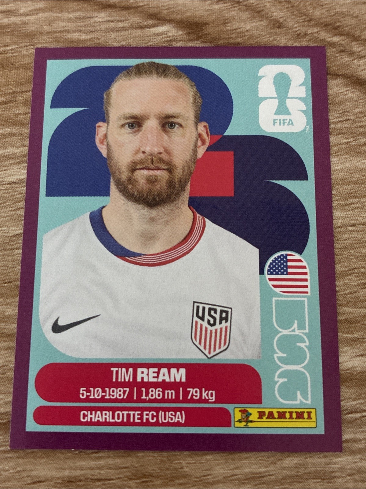 Panini FIFA World Cup 2026 Sticker Súper Rare Purple Parallel Tim Ream USA 4