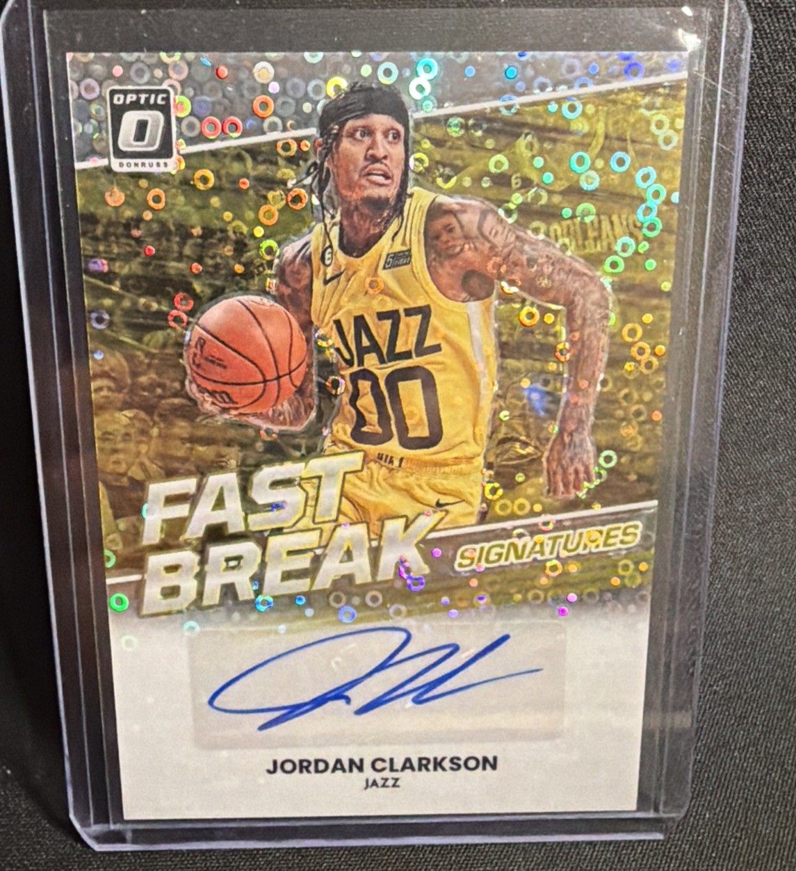 2022-23 Jordan Clarkson Fast Break Optic Signatures Disco Autograph Auto