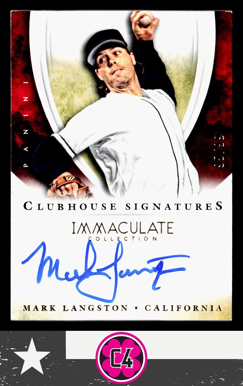 Mark Langston 2014 Immaculate Collection Clubhouse Signatures Auto #/99 Angels