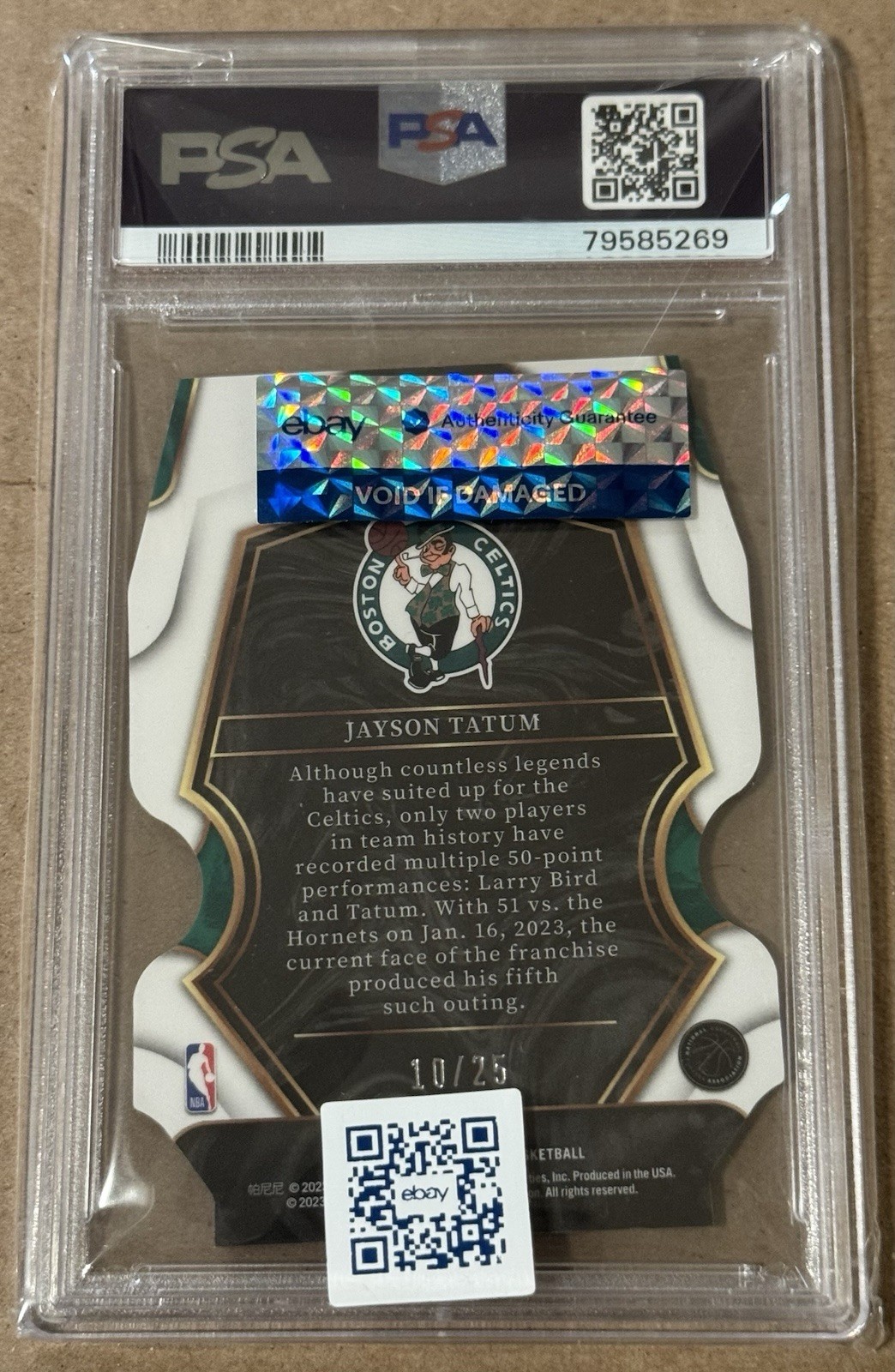 2022 Select Jayson Tatum Tie-Dye Die-Cut /25 PSA 10 GEM MINT SSP Celtics