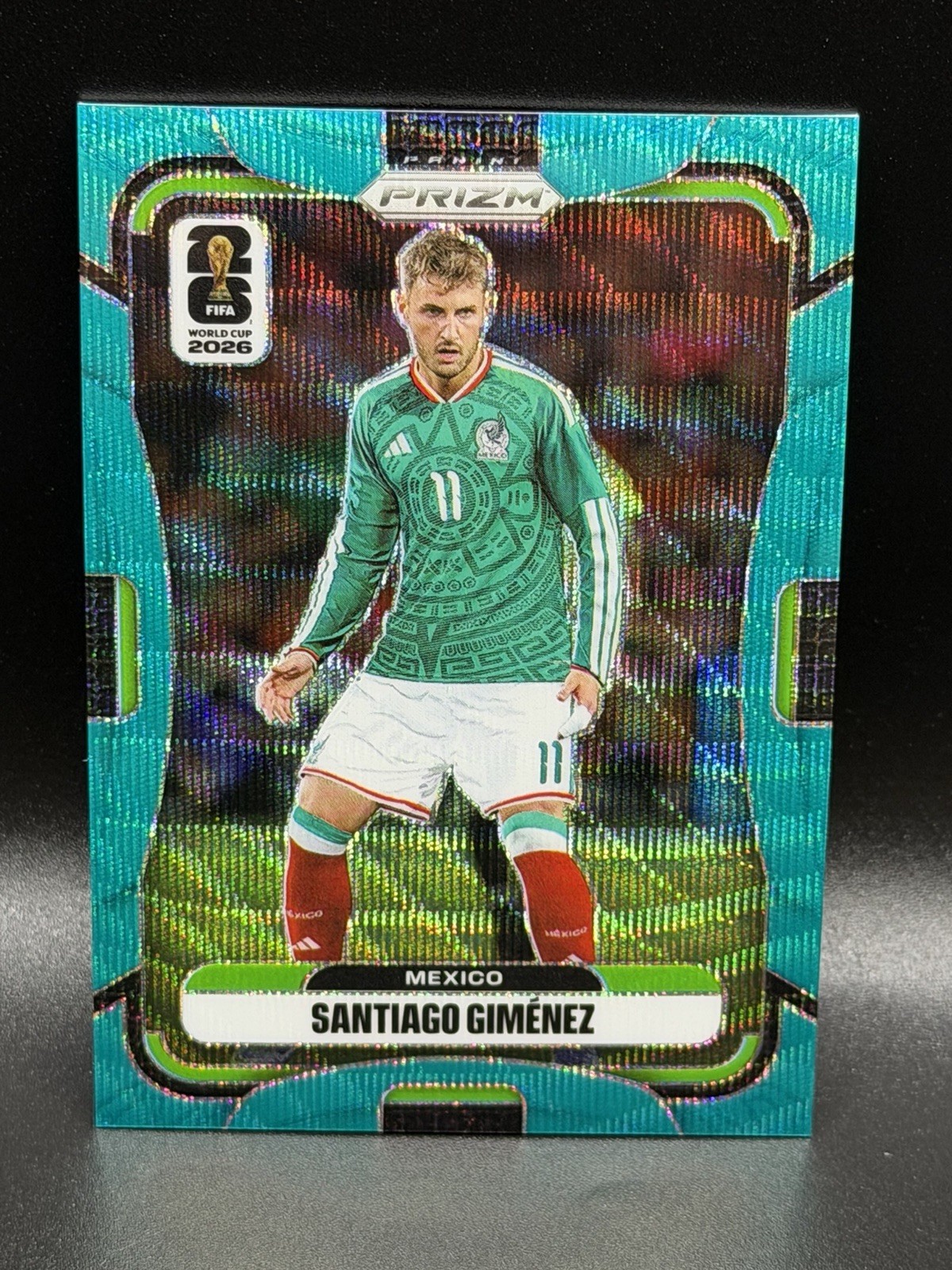 2026 Panini FIFA World Cup Prizm Santiago Gimenez Green Wave /99 SSP