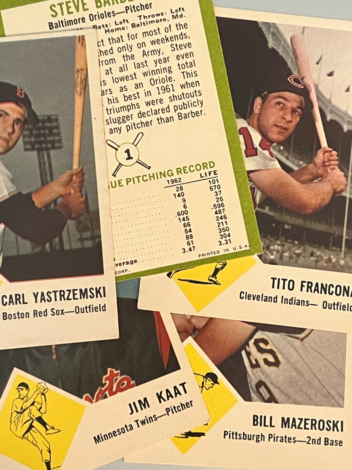 1963 Fleer Baseball Singles – 1-66 – Pick Your Card – Complete Your Set –