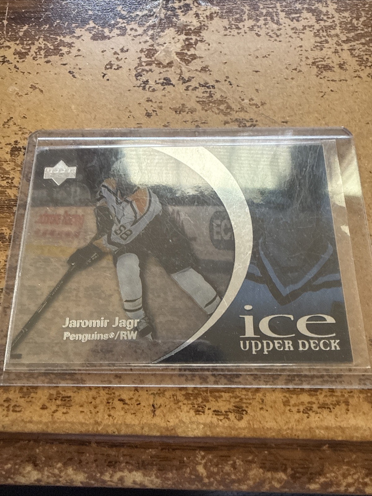 1997-98 Upper Deck Ice Jaromir Jagr #68 NMMT Penguins Clear Card NHL HOF 1990s