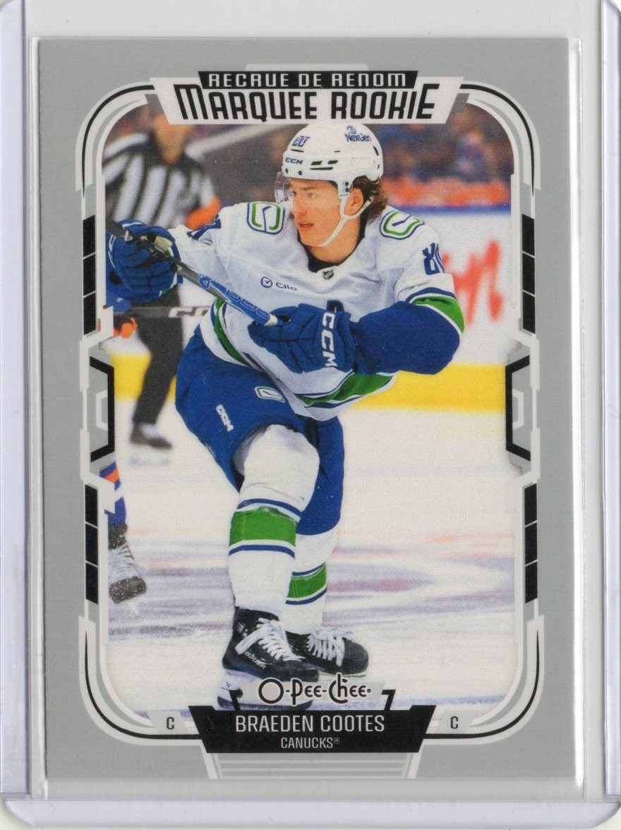 2025-26 O-Pee-Chee Braeden Cootes Marquee Rookie #599 Canucks Fire Sale!
