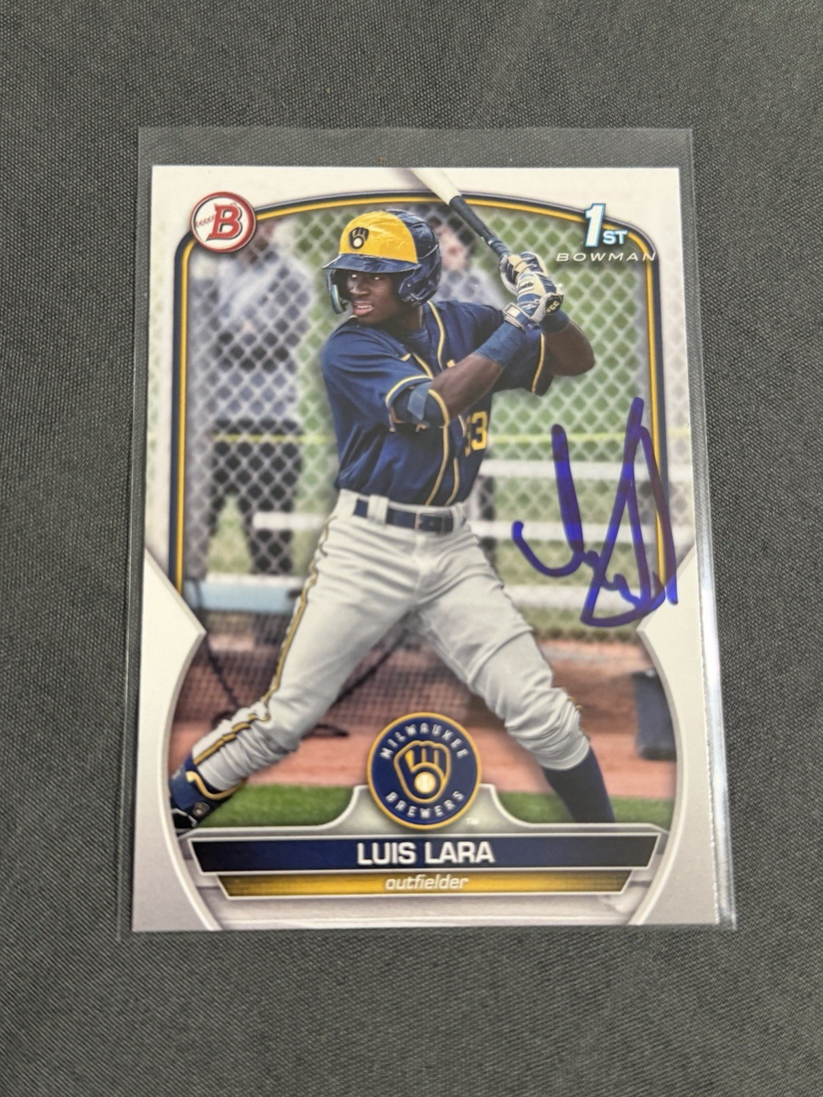 2023 Bowman Prospects Luis Lara IP In Person Autograph #BP-100