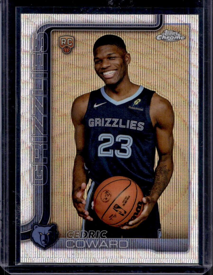Cedric Coward 2025-26 Topps Chrome #261 Rookie Wave Refractor