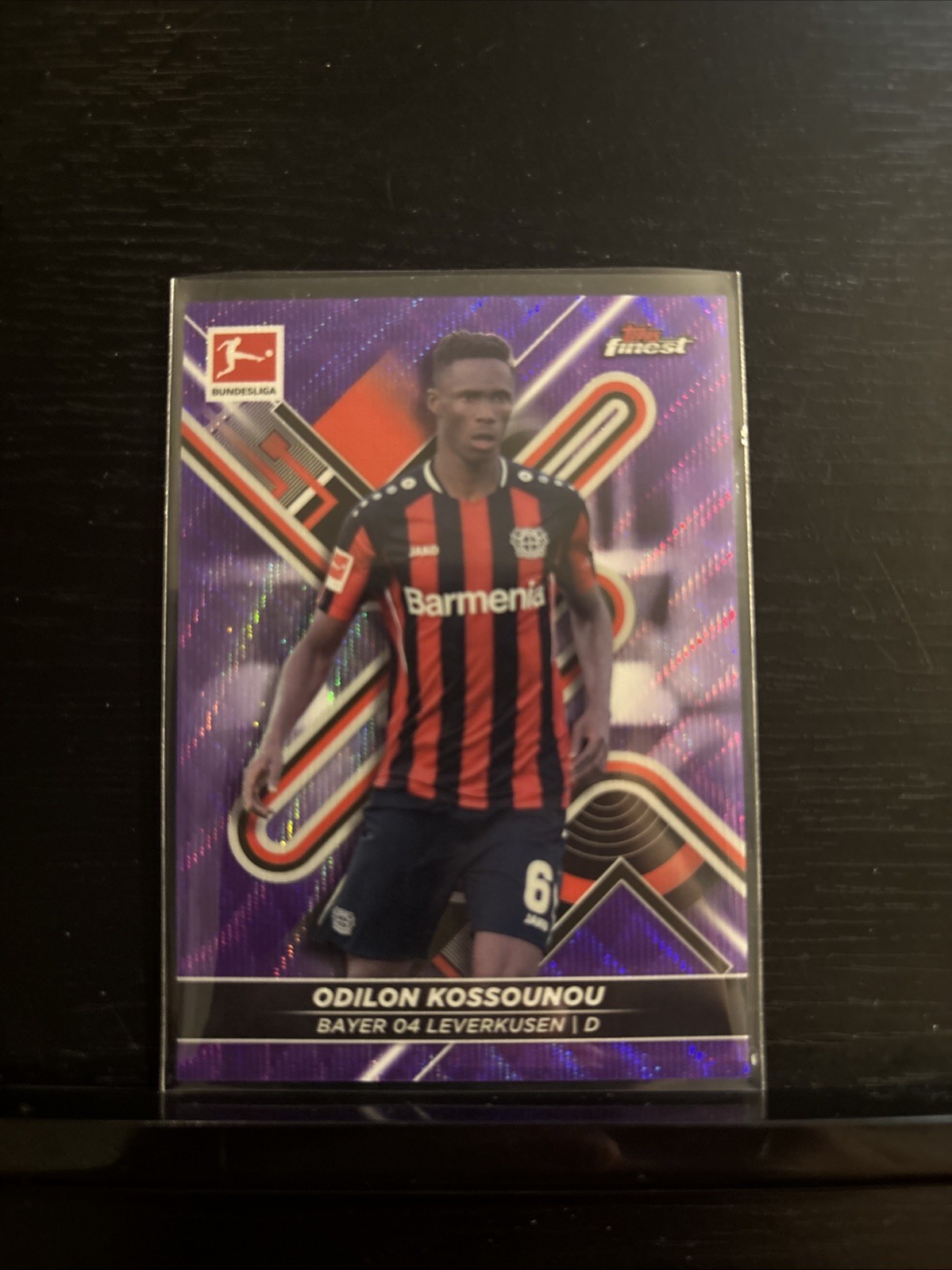 2021-22 Topps Finest Bundesliga Purple Wave Refractor /250 Odilon Kossounou
